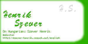 henrik szever business card